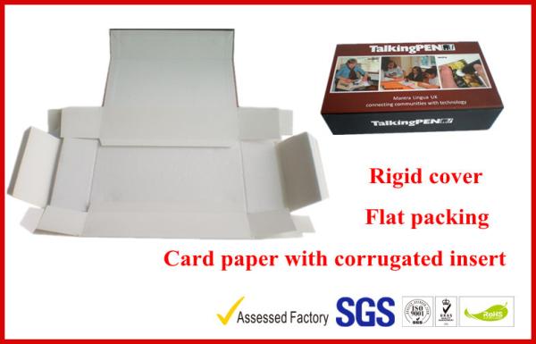 1000g Grey Rigid Board Folding Magnetic Gift Packaging Boxes , Offset Printed Pen Gift Packaging Boxes