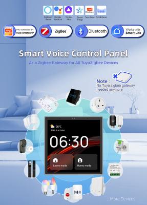 110V-240V Preto Smart Home Touch Screen controle de casa inteligente Painel de conexão inteligente múltipla controle de voz incorporado