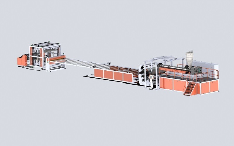 0.4mm Transparent Pvc Sheet Extrusion Production Line Single Screw Extruder