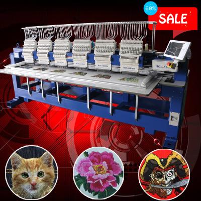 Free shipping15 needles 400*460mm 6 head computerized embroidery machine high speed cap/tshirt/3d commercial embroidery