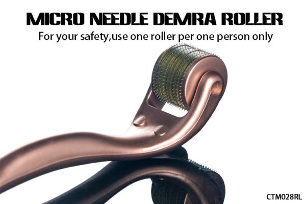Gold Handle Micro Needle Derma Roller for Body  /  Facial Aesthetic Skin Care