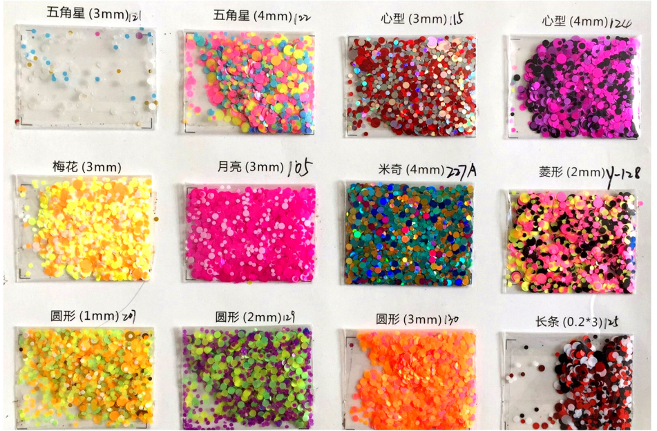 Thanksgiving Occasion 1mm2mm3mm Free Sample Dot Sequins Mix Glitter for Nail Face Body