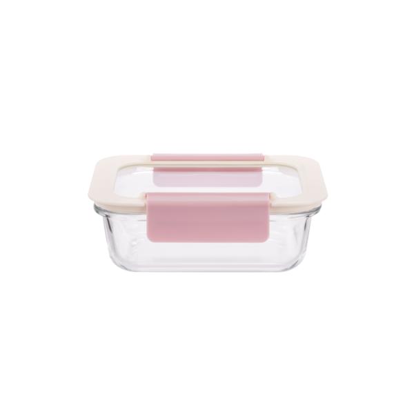 Glass Food Container With 2 Lock PP Glass Lid