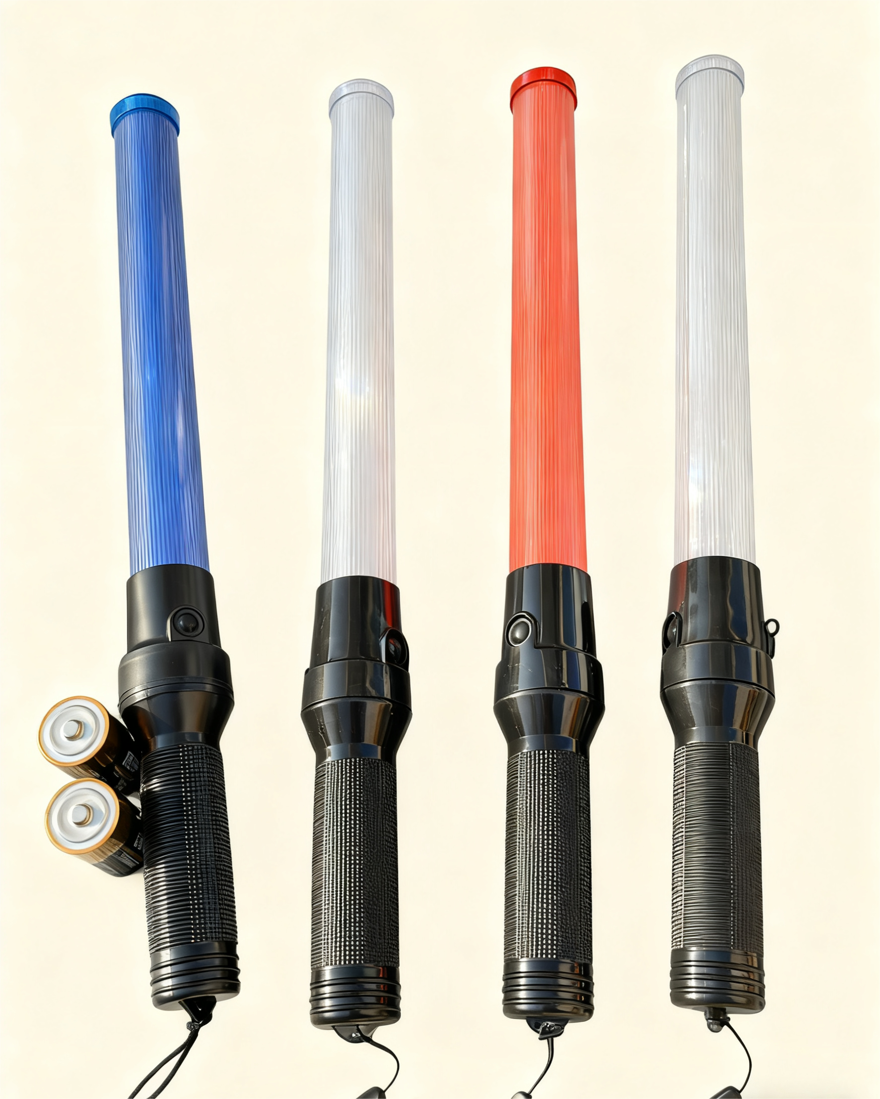 LED Warning Flashing Road Baton for Traffic & Security Lights – 45cm 54cm Rechargeable/Battery