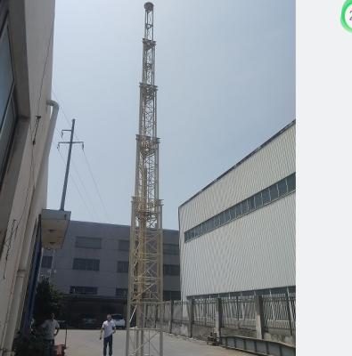 30m Self Supporting Tower Cell On Wheels Telescopic Tower 100ft