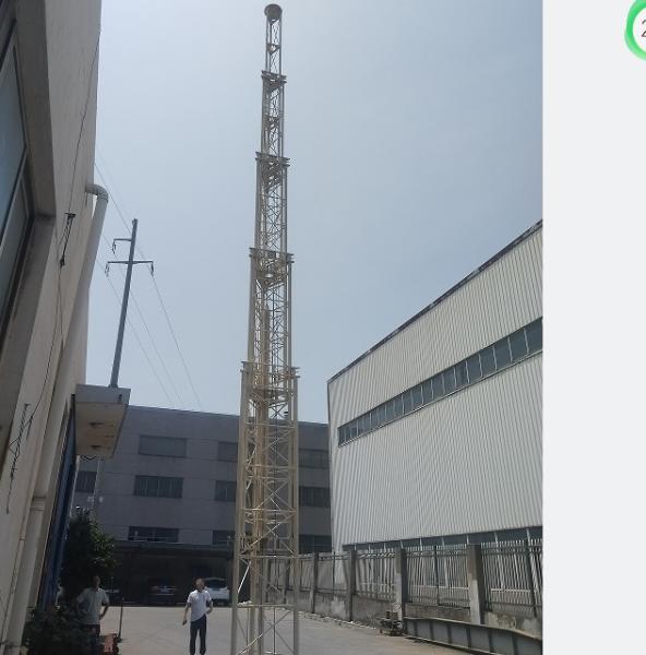 30m Self Supporting Tower Cell On Wheels Telescopic Tower 100ft