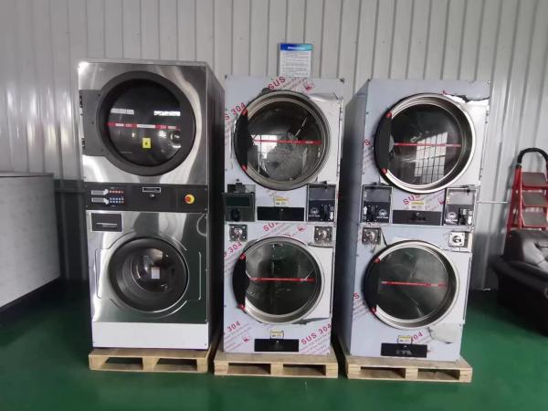 16kg*2 22kg*2  Stack Dryer with Coin/card  for University Hotel Laundromat  Use