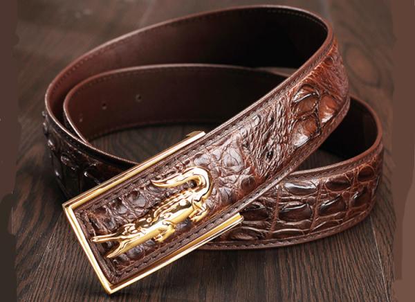 Dongguan factory supply origin new alligator belt crocodile leather men's belts