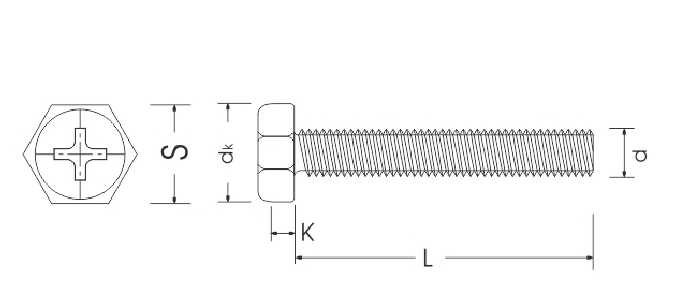 Black Oxide Hex Furniture Screw Bolts Phillip Socket For Furniture / Machine
