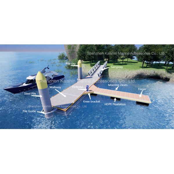 Марина крышки кучи PE Rotomolding шляпы кучи PE крышки Pilling понтона