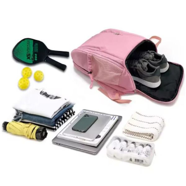 Pickleball Paddle Bag Squash And Badminton Racket Backpack With Separate Shoe Compartment