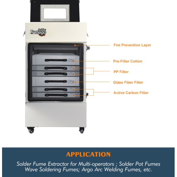 7 слоев фильтруют векторное управление экстрактора перегара лазера 700w