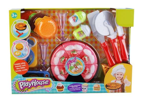 20 Pcs Kids Pretend Play Kitchen Set For Pizza / Cake Cutting Cooking