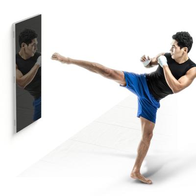 Wall Mounted Smart Mirror LCD Digital Signage 55-inch Large Tempered Mirror 100% Coverage