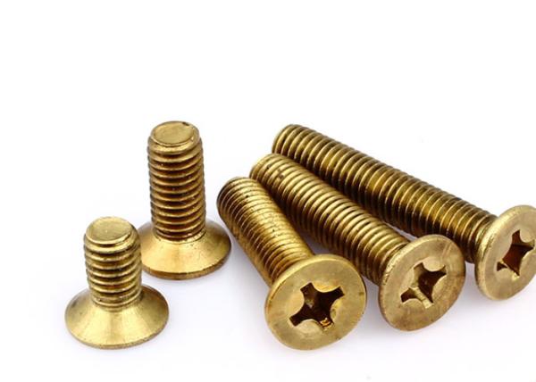 M8 M16 Brass Flat & CSK Head Machine Screw T1 T2 T3 Philip crosses Metal bolts Brass plating