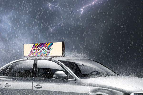 Дисплей СИД автоматического такси знака P2.5 СИД двухстороннего верхний для глаза улавливая Advertsing