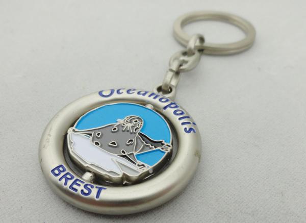 Customized Metal Spinning Key Chain, Zinc Alloy Die Casting Promotional Keychain