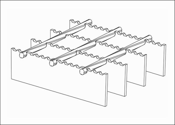 Zinc Coating Welding Serrated Steel Grating For Outdoor Stair Tread