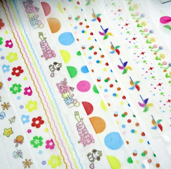 International Children's Day Cartoon Mesh Ribbon Heat Transfer Snow Ribbon Gift Hand Ribbon Ribbon Handmade Gift Bag