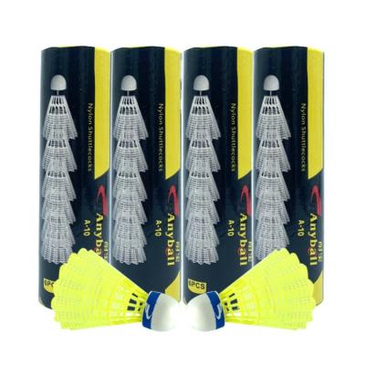 100% 6pcs Nylon Badminton Shuttlecock Birdies A10 Anyball Shuttlecock