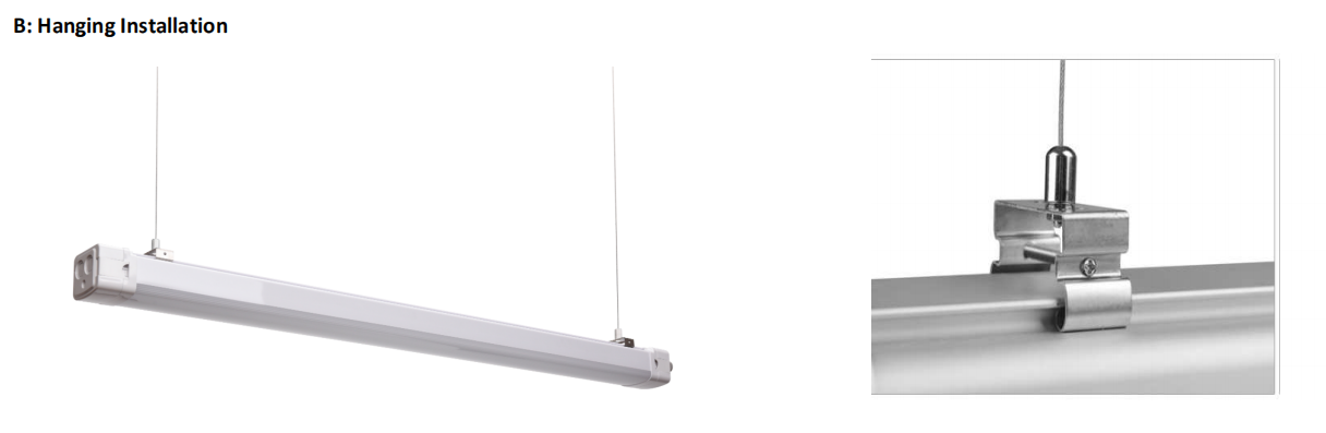 Водостойкий IP65 светодиодный трехпрочный свет с 180lm / W аварийным датчиком 120 градусов угла света