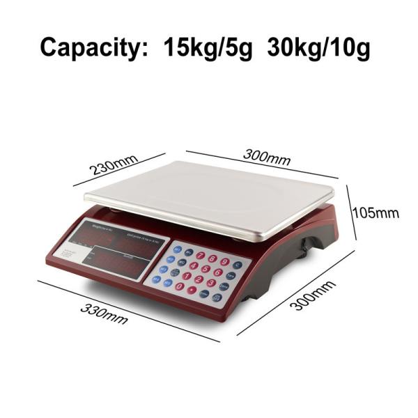 Balance de pesée numérique électronique intelligente à affichage LED Camry ACS-JE21 Veidt en acier inoxydable, balance de comptage pour fruits