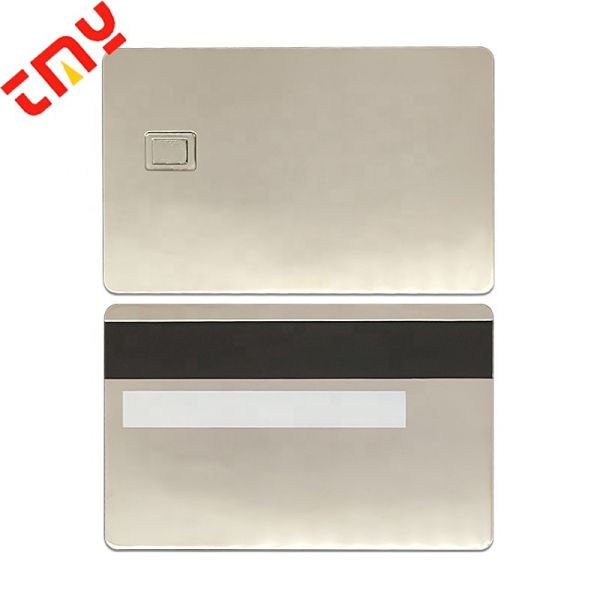 Top Rating Clear Reflective Silver Mirror Custom Blank Credit Card Metal Chip Card For VIP Card