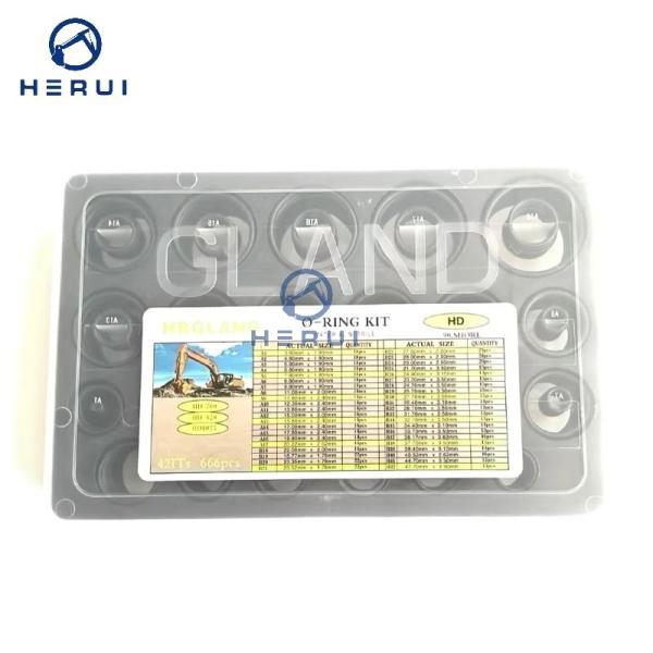666PCS HD700 HD820 HD1023 Caixa O-Ring Kit de Reparação de Selo de Borracha Excavador Conjuntos de Selo Hidráulico