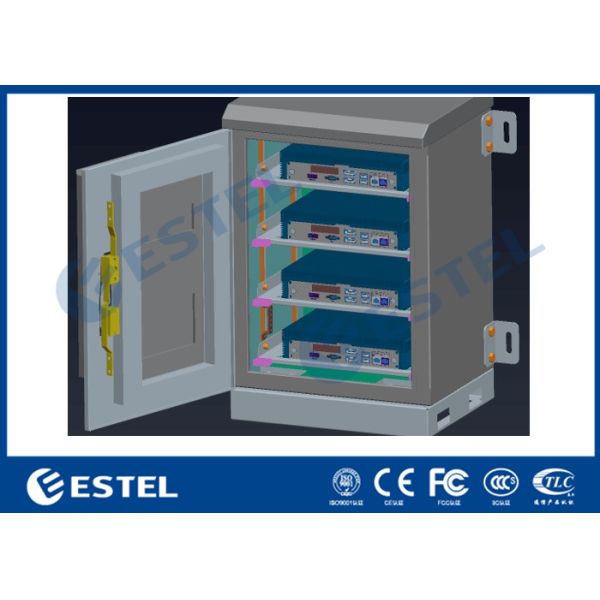 Интегрированные гальванизированные стальные на открытом воздухе подносы оборудования стены 4 двойника шкафа телекоммуникаций