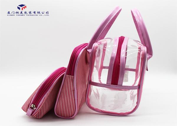 0.5mm Materials Thickness Super Soft PVC Bags Durable PU Leather Handle On Upper