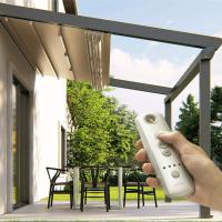 Protection contre les intempéries escamotable de tissu de PVC de tension élevée de pergola de toit d'hôtels/restaurants