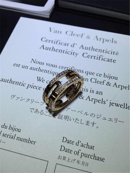 Luxury jewe factory parentesi series ring 18k white gold yellow gold rose gold diamond  ring