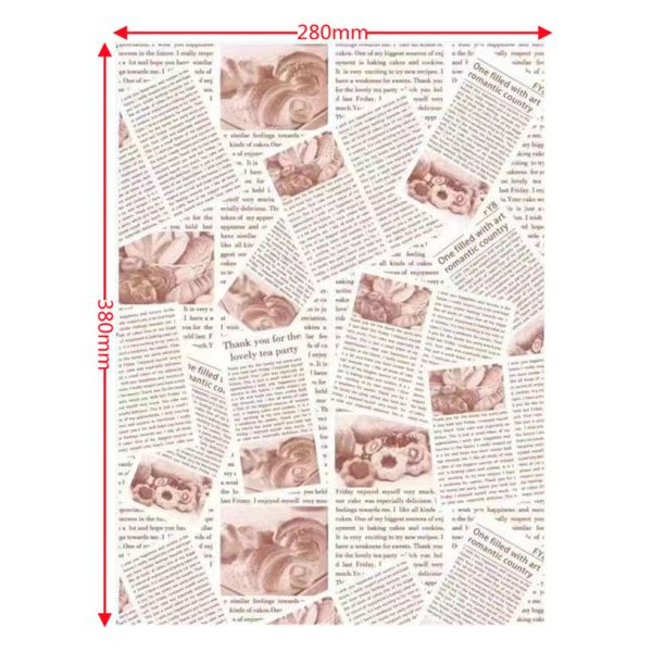 Customized Colour Greaseproof Wrapping for Baking and Microwave Desserts Made of Paper