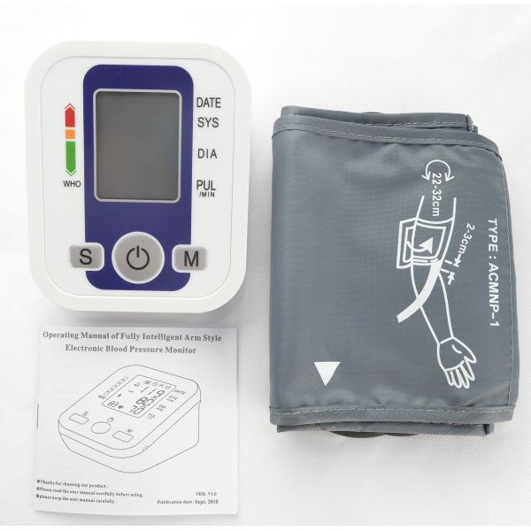 Electronic Household Medical Devices Arm Sphygmomanometer Blood Pressure Gauge