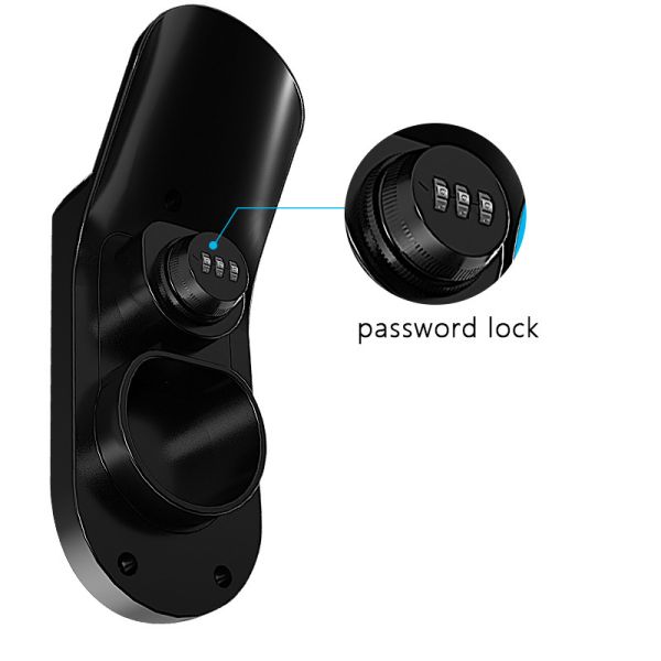 EV Charger Type 2 Plug Cable Holder Wall Mount Bracket Socket Black For Retrofit / Upgrade