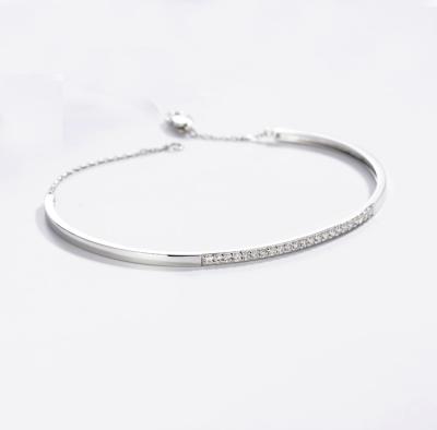 The Night & Day 18K Gold Diamond Bangle 0.23ct Extension Chain Contrast Color Series