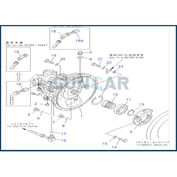 708-1L-00471 7081L00471 Main Pump Seal Repair Kit For KOMATSU PC100-6