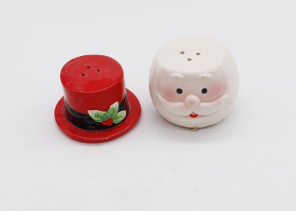 Ceramic Hand Painted Christmas Salt And Pepper Sets For Holiday Kitchen Decoration