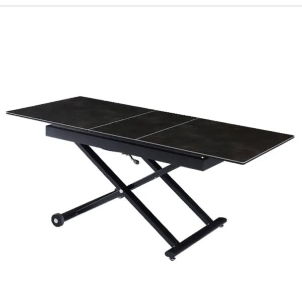 Folding Luxury Modern Dining Table Set Rectangle Shape Stone Marble Material