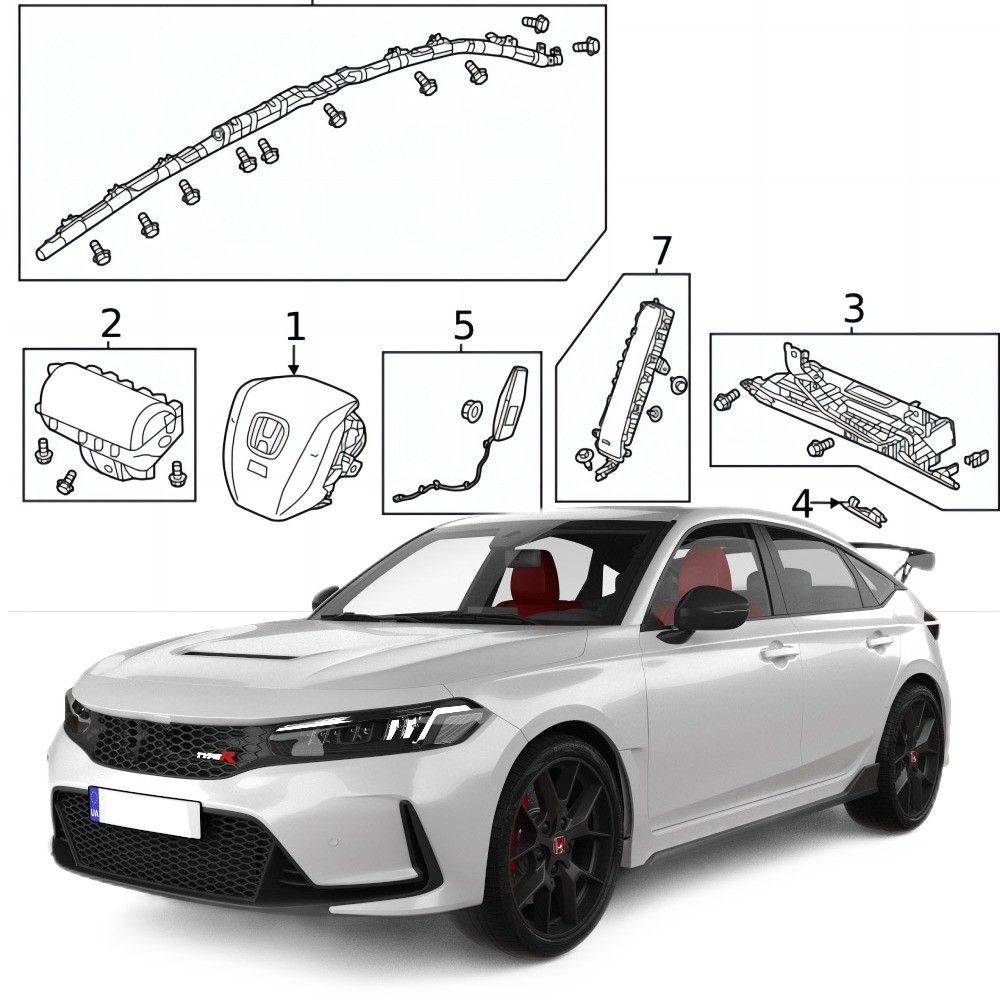 Car Fitment HONDA ABS Full Range Auto Accessories for Civic 21-23 77801-T20-A80ZA OEM