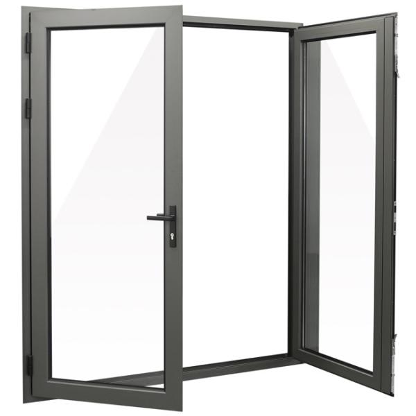 ODM Aluminium Casement Doors Vertical Opening With Corner Code Connection