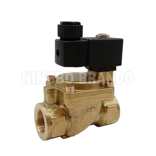 16 bar 2 Way NC Brass Solenoid Valve For Water Air Gas 3/8'' to 2'' 24V 110V 220V