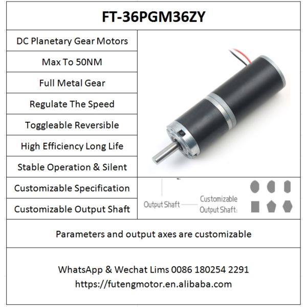 FT-36PGM36ZY 12V 24V Planetary Gear Motors