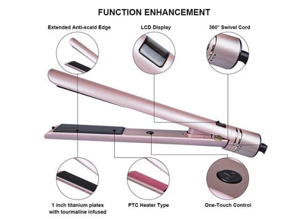 Salon 2 In 1 Hair Straightener And Curler , CE/ROHS Hair Straightening Curling Iron