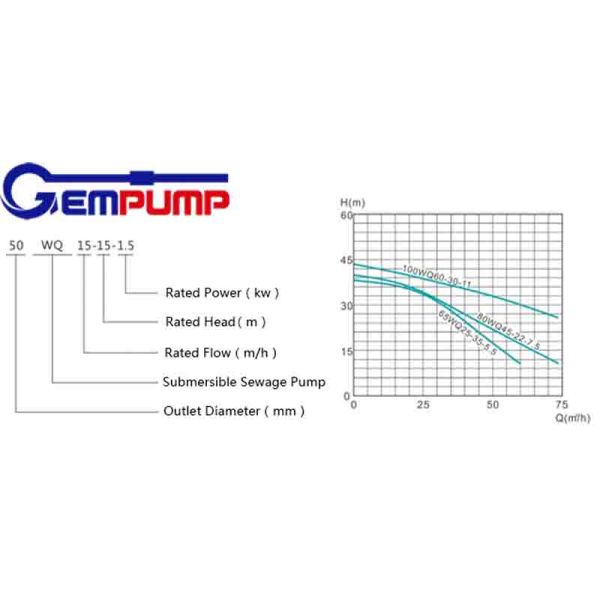Cast Iron IP68 Non Clog Sewage Pump WQ Submersible Drainage Pump