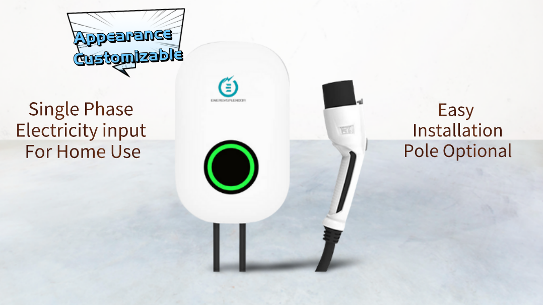 7kw 32a Swipe Card High Power EV Charger AC Wallbox Type1 Type2 For Home Use