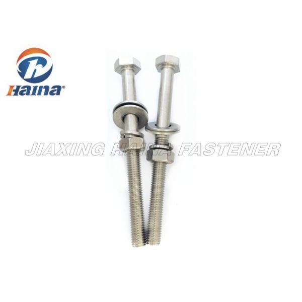 M10 stainless steel A2 DIN 931 Hex Head Bolts and Nuts