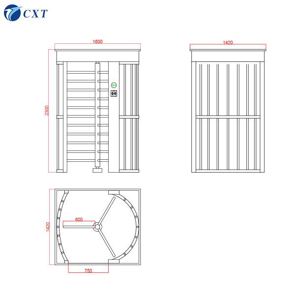 25-30 Person/Min Baffle Gate Turnstile Anti Collision Stainless Steel Z1701B-120