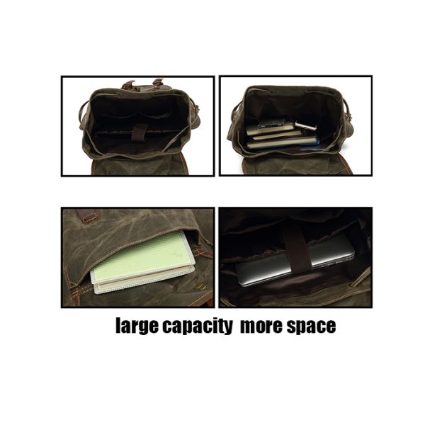 Men Anti Theft  Vintage Leather Duffle Bag