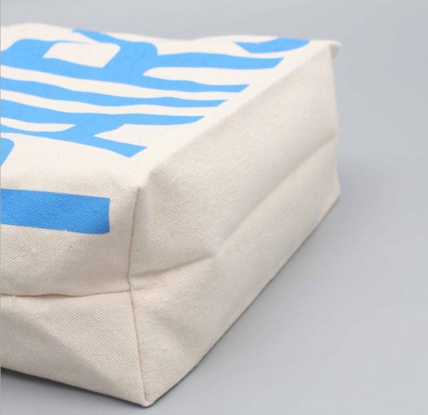 Personalized Reusable Canvas Shopping Bags , Washable Cloth Grocery Bags